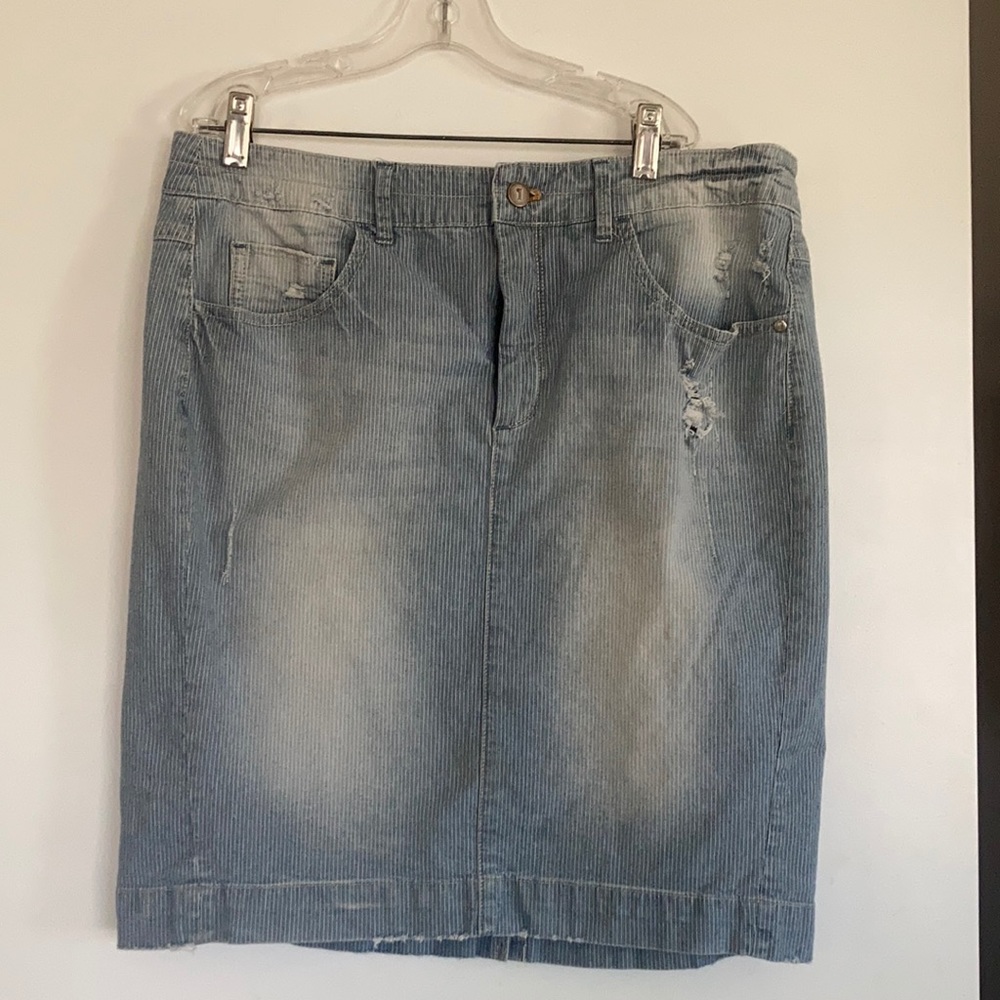 Denim skirt from Anthropologie
